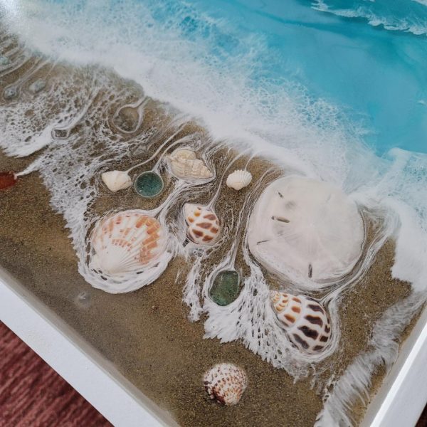 Beach Table w/ Shells and Sand! SOLD!! - Epoxy ME